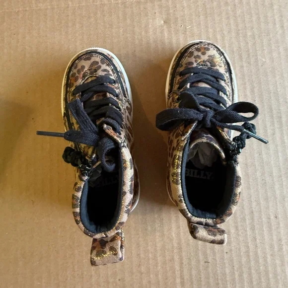 Brown and Black High-Top Sneakers with Animal Print - Picture 2 of 5